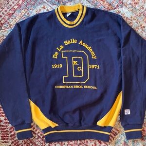 Navy & Yellow Vintage Pullover